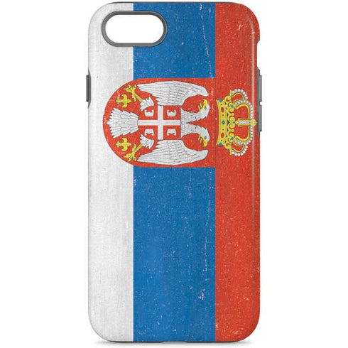 Serbia Flag Distressed iPhone Cases